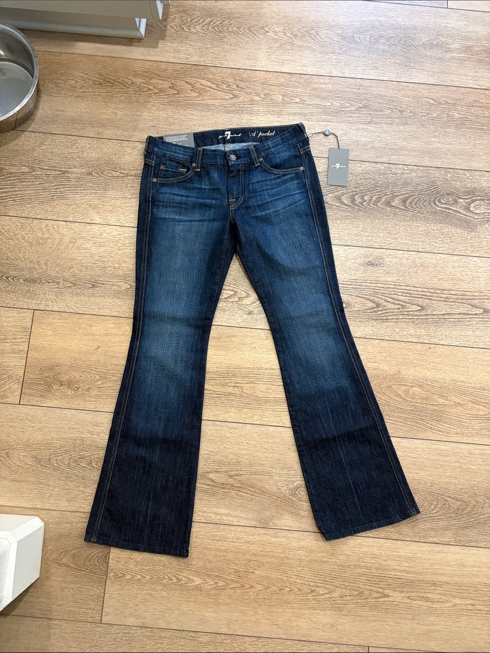 7 For All Mankind Dark Indigo Flare Jeans